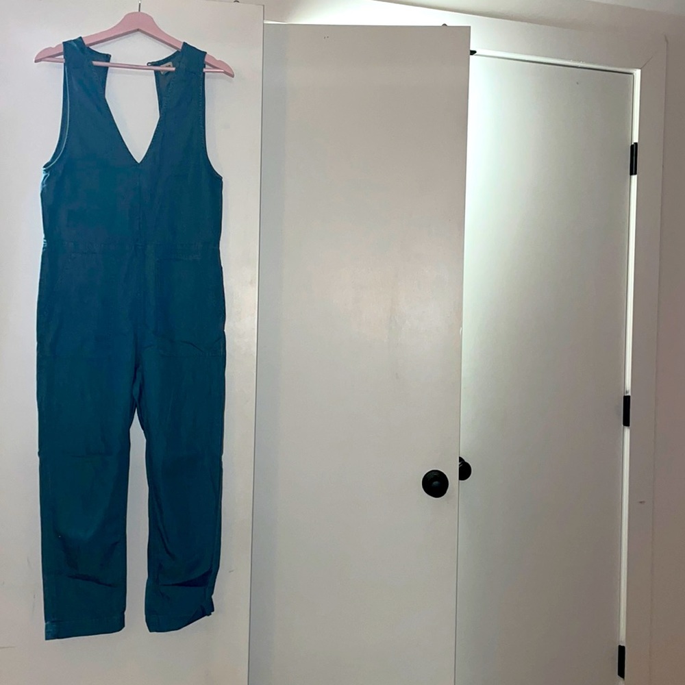 Rhythm Brand Jean onesie low-cut front button closure back comfortable small